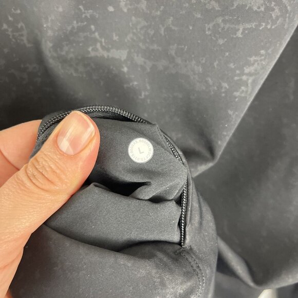 Lululemon Run to Reset 1/2 Zip in Speckle Emboss Black Women's Size L - Picture 10 of 13